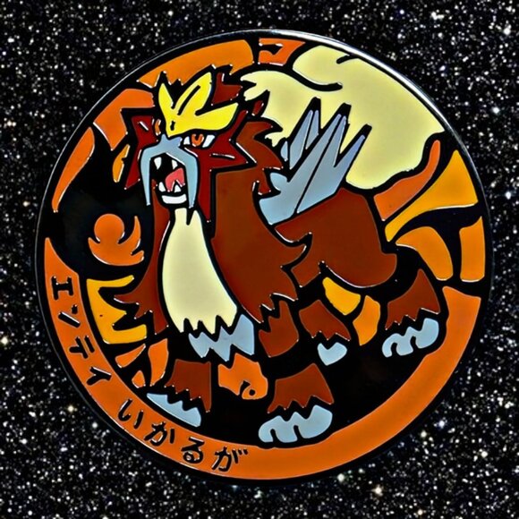 Pokémon Legendary Entei Enamel Pin Japanese Style Collector’s Piece - Picture 1 of 3